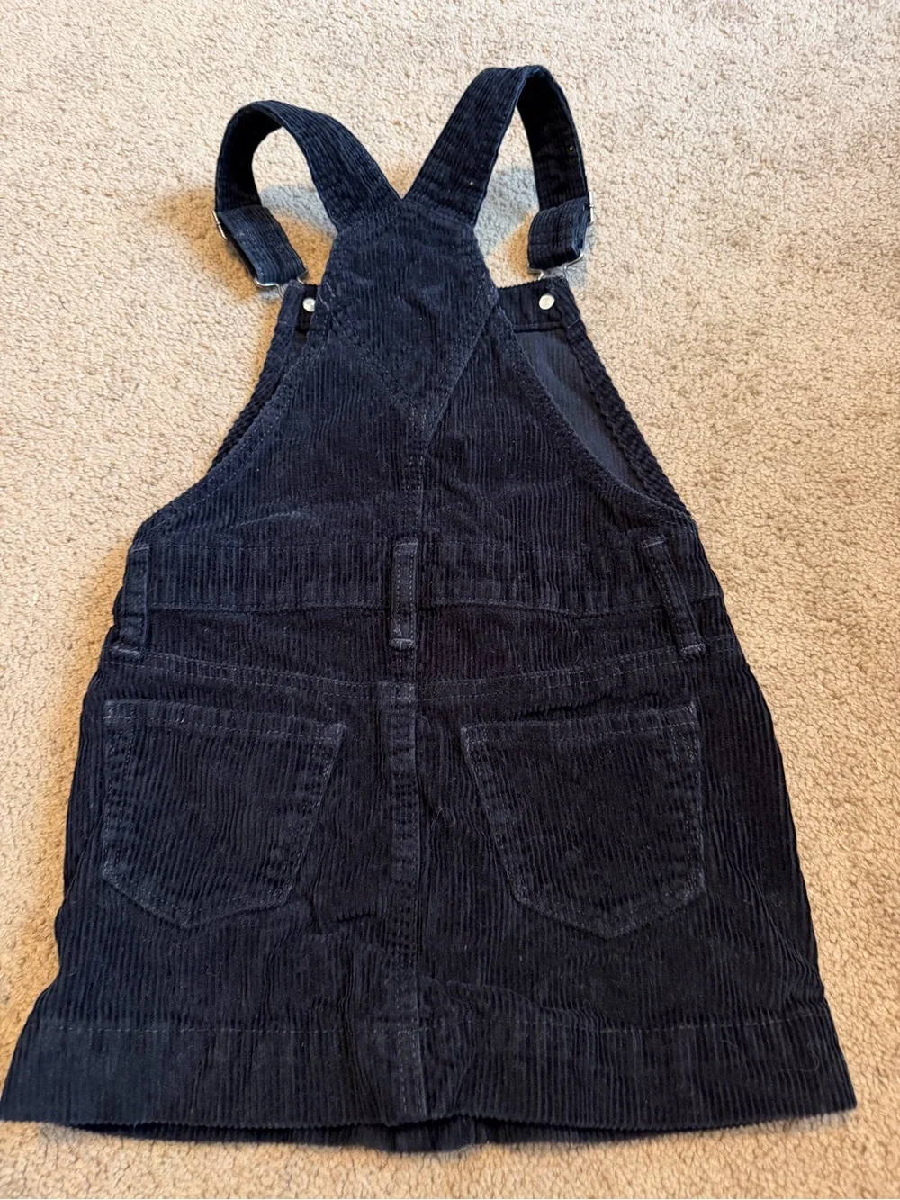 GAP Denim Black Corduroy Overall Dress Girls XS 4-5 Overalls Jumper